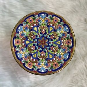 Vibrant [Sevillarte] Hanging 9" Plate <Hecho En Espana> Signed Art + 24 KT. GOLD